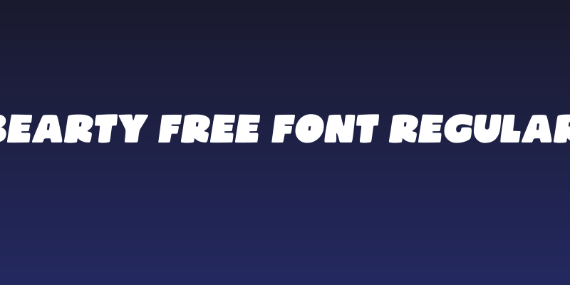 Bearty Free Font Regular Social Header