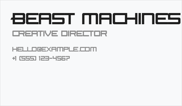 Beast Machines  Normal Business Card