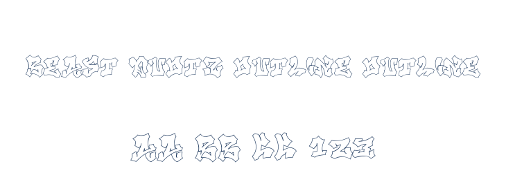 Beast Quotz Outline Outline Font Preview