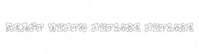 Beast Quotz Outline Outline Polices