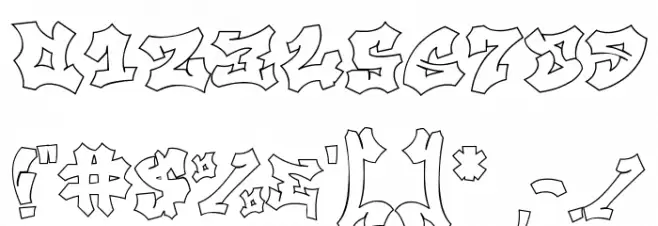 Beast Quotz Outline Outline Polices AUTRES CHARS