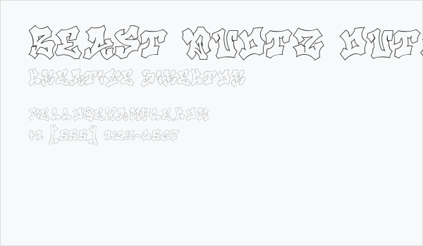 Beast Quotz Outline Outline Business Card