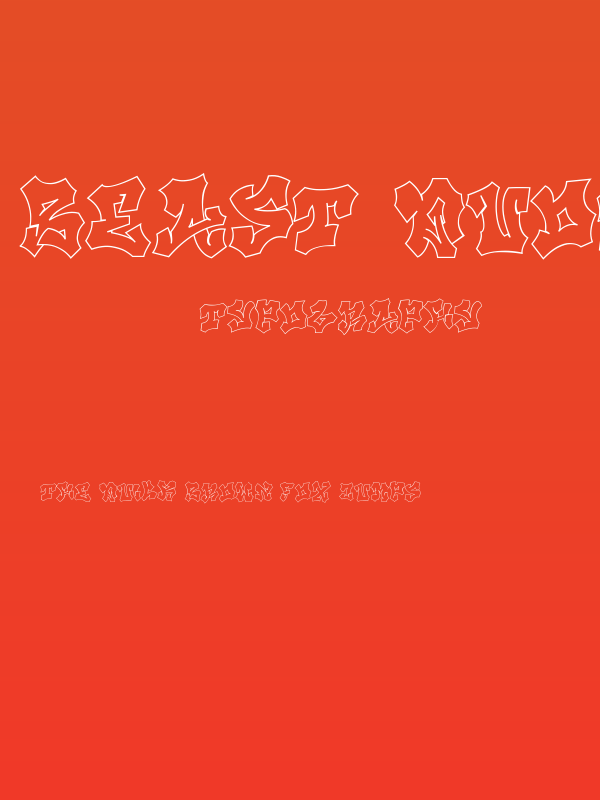 Beast Quotz Outline Outline Poster