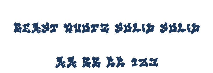 Beast Quotz Solid Solid Font Preview