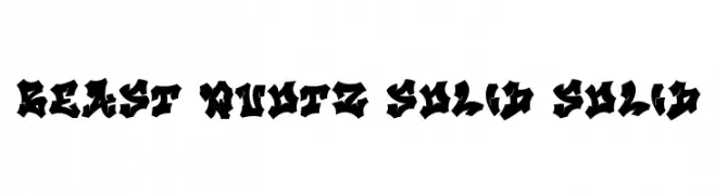Beast Quotz Solid Solid Caratteri