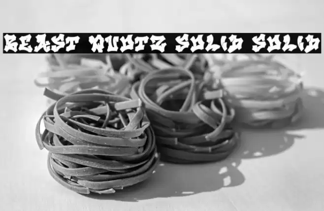Beast Quotz Solid Solid Caratteri examples
