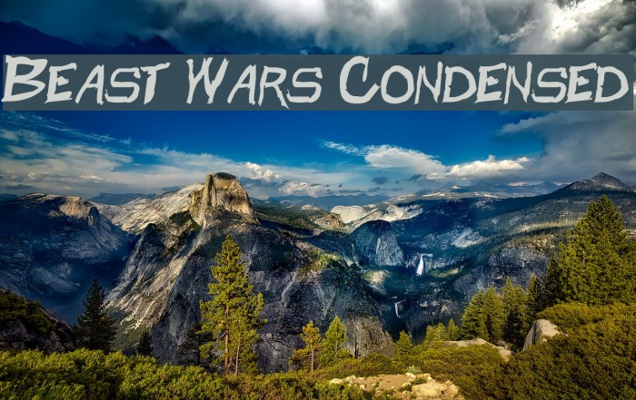 Beast Wars Condensed Font examples