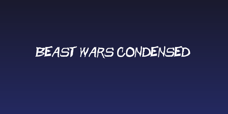 Beast Wars Condensed Social Header