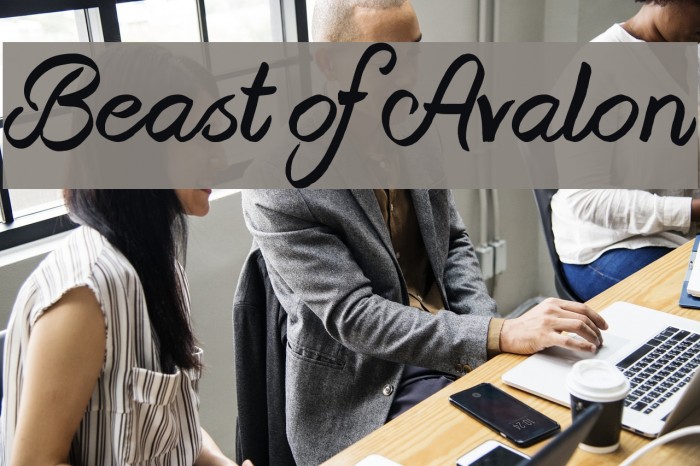 Beast of Avalon Font examples