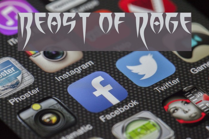 Beast of Rage Font examples