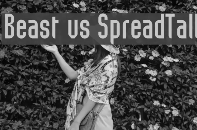 Beast vs SpreadTall Font examples