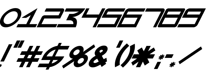 BeastModeBoldItalic Font OTHER CHARS