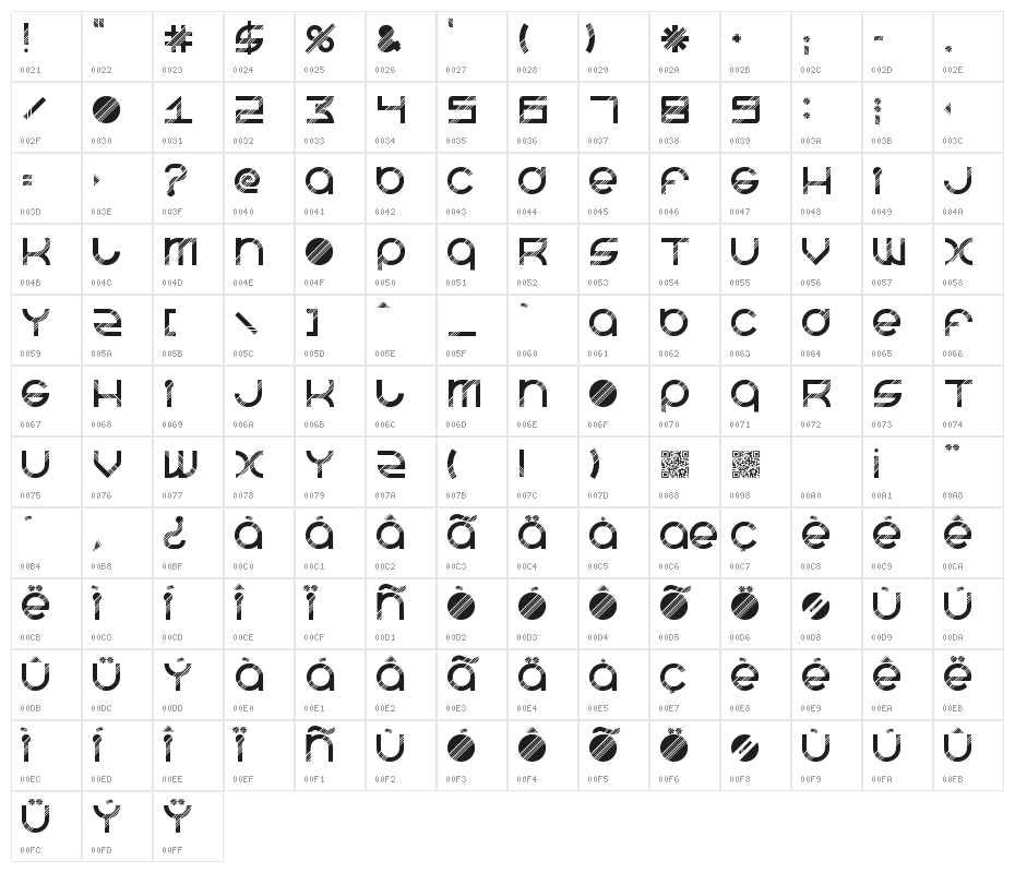 BeastModeDisco Character Map