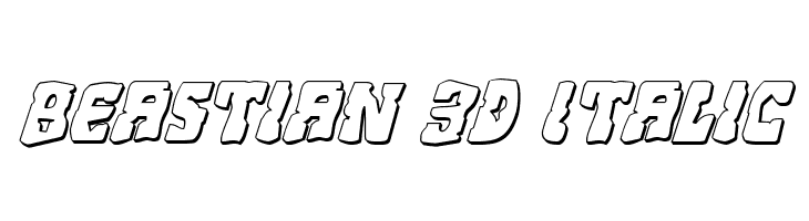 Beastian 3D Italic Font