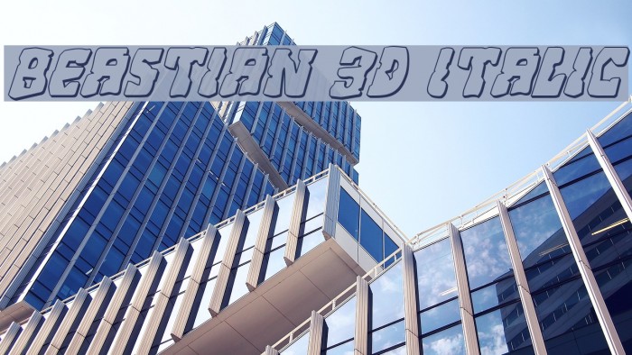 Beastian 3D Italic Font examples