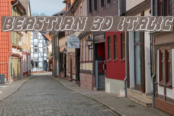 Beastian 3D Italic Font examples