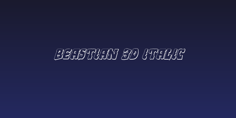 Beastian 3D Italic Social Header