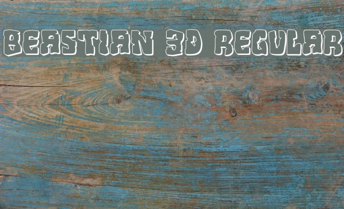 Beastian 3D Regular Font examples