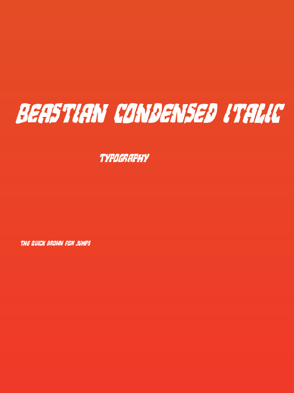 Beastian Condensed Italic Poster