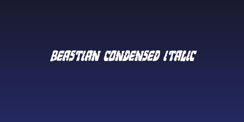 Beastian Condensed Italic Social Header
