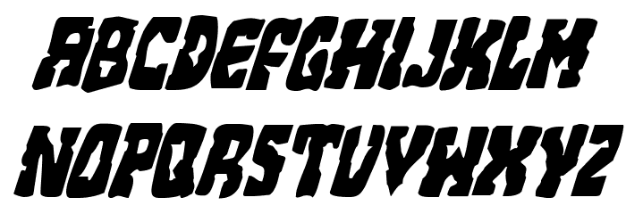Beastian Condensed Italic Font LOWERCASE
