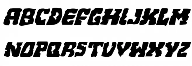 Beastian Expanded Italic Schriftart Groß