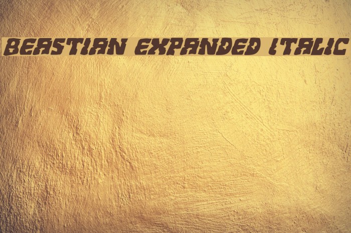 Beastian Expanded Italic Font examples
