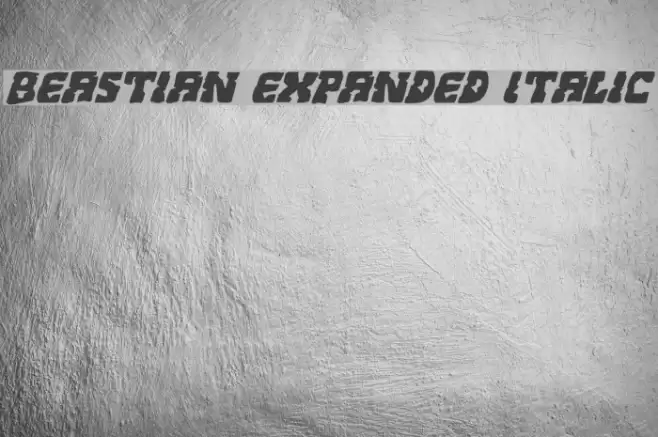 Beastian Expanded Italic Font examples