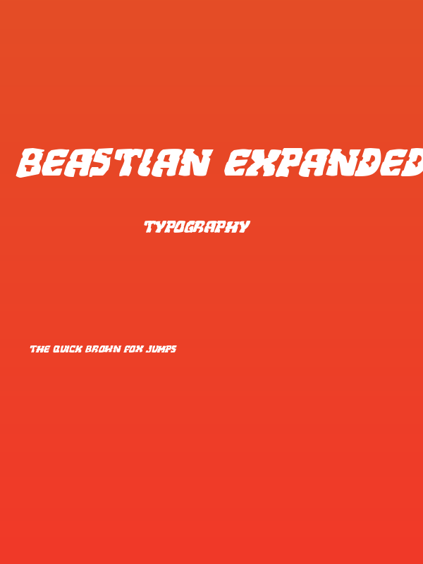Beastian Expanded Italic Poster