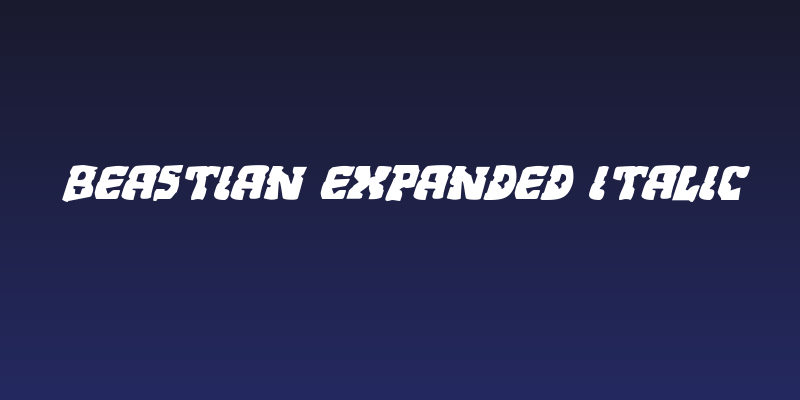Beastian Expanded Italic Social Header