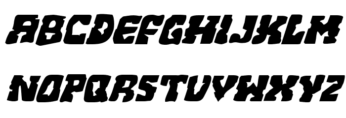 Beastian Expanded Italic Font LOWERCASE