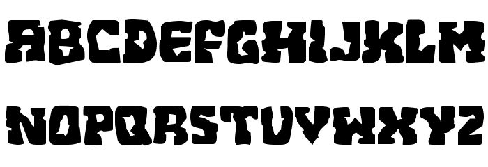 Beastian Expanded Font LOWERCASE