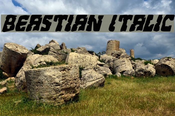 Beastian Italic Font examples