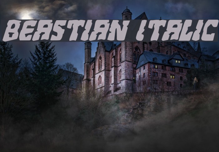 Beastian Italic Font examples