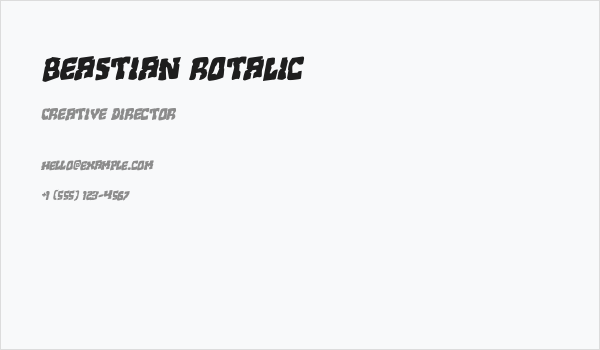 Beastian Rotalic Business Card
