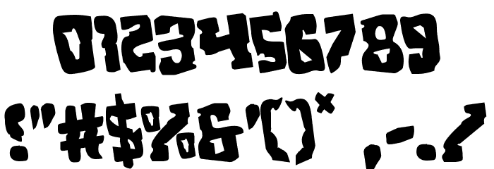 Beastian Rotated Regular Font OTHER CHARS