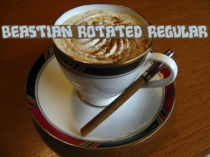 Beastian Rotated Regular Font examples