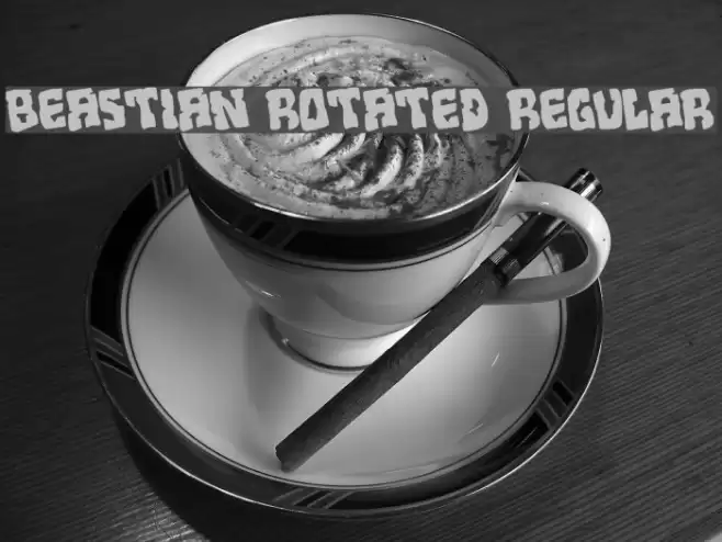 Beastian Rotated Regular Font examples