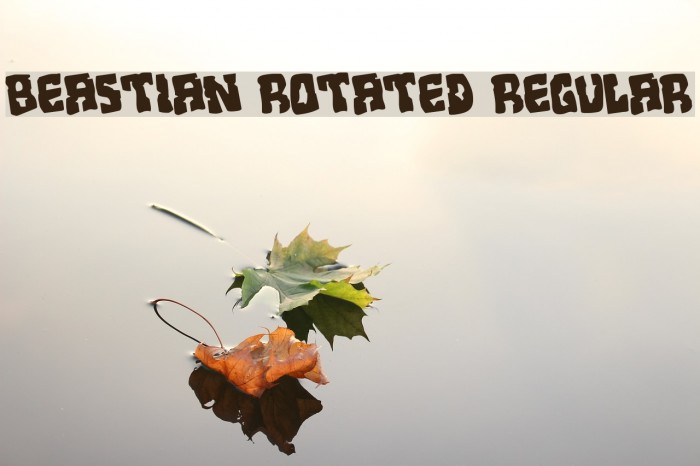 Beastian Rotated Regular Font examples