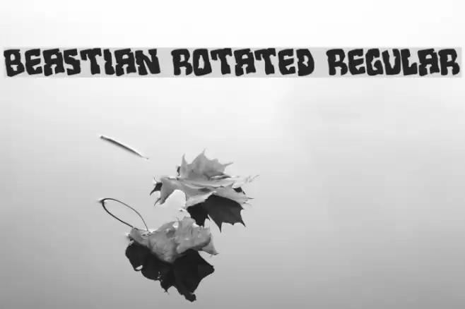 Beastian Rotated Regular Font examples