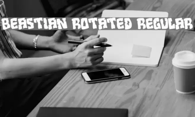 Beastian Rotated Regular Font examples