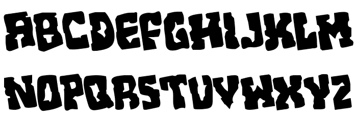 Beastian Rotated Regular Font LOWERCASE
