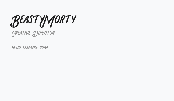 BeastyMorty Business Card