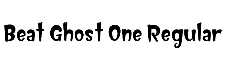 Beat Ghost One Regular  नि: शुल्क फ़ॉन्ट्स डाउनलोड