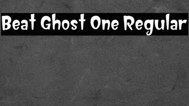 Beat Ghost One Regular Font examples