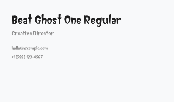 Beat Ghost One Regular Business Card