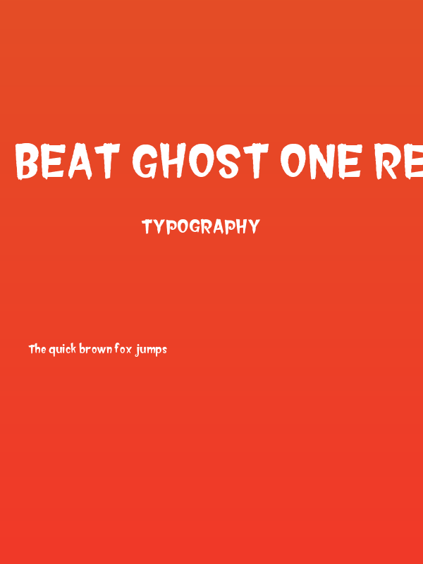 Beat Ghost One Regular Poster