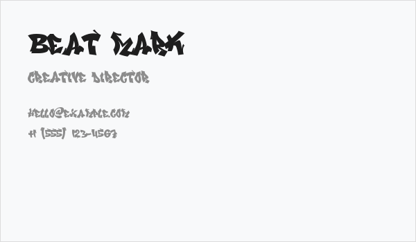 Beat Mark Business Card