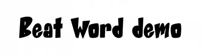 Beat Word demo  les polices de caractères gratuit tlcharger