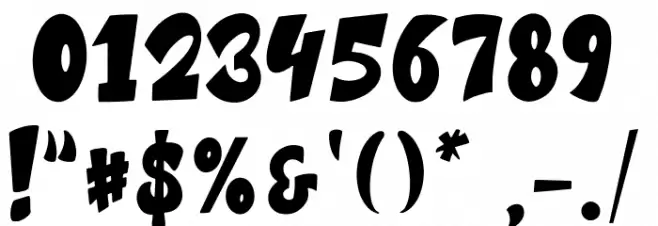 Beat Word demo Font OTHER CHARS